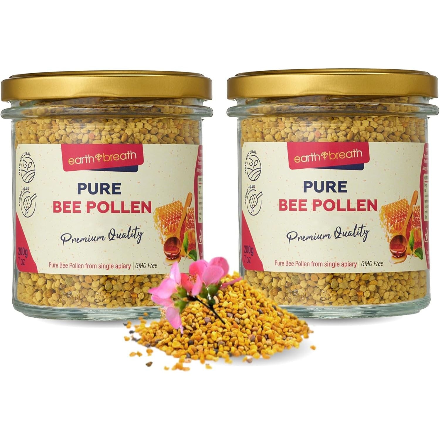 Earthbreath Bee Pollen Granules 400Gr (2X200Gr)– 100% Raw & Natural – Sustainably Harvested – Rich in Natural Goodness – No Artificial Additives