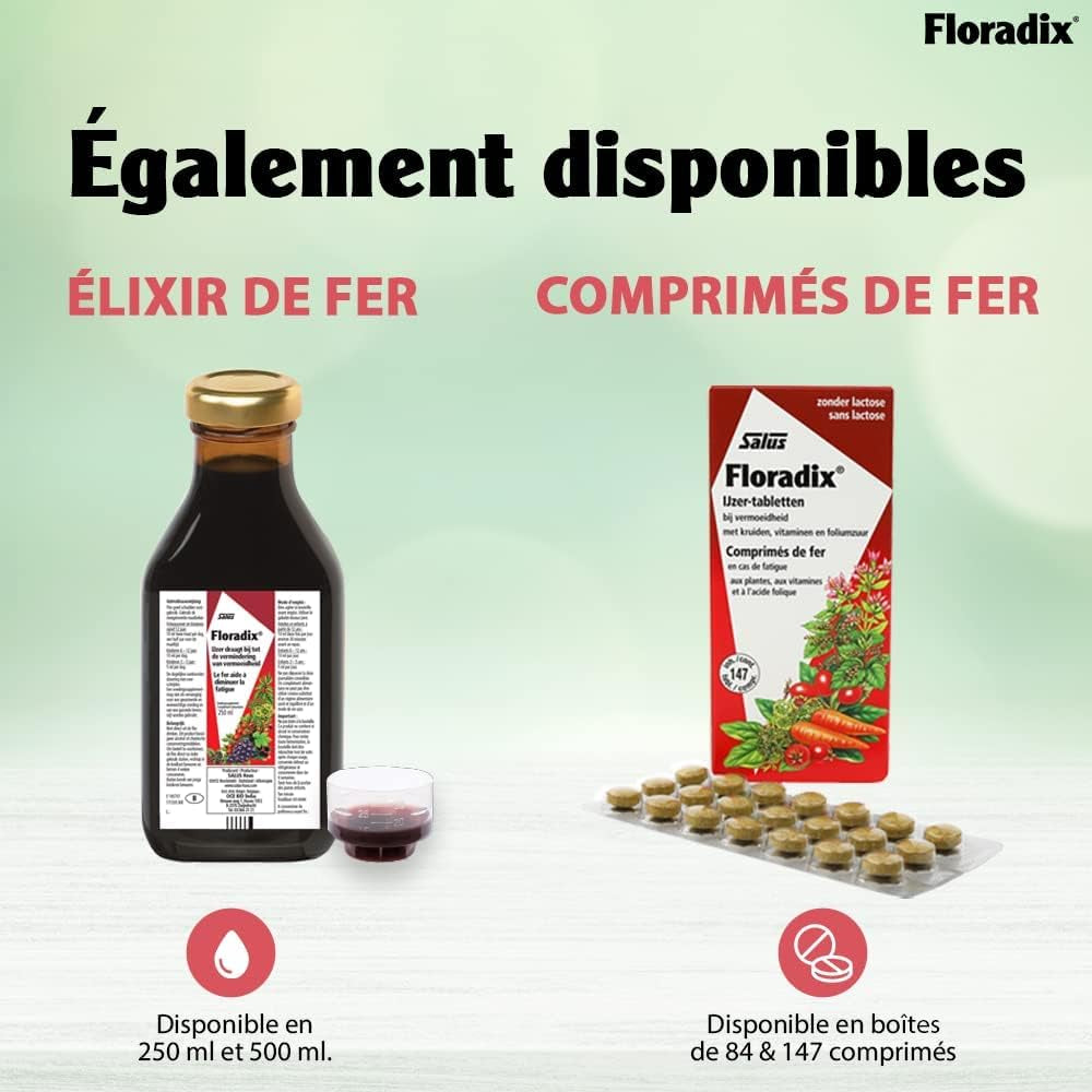 FLORADIX Floravital Iron + Herbs Liquid Formula, 500 Ml