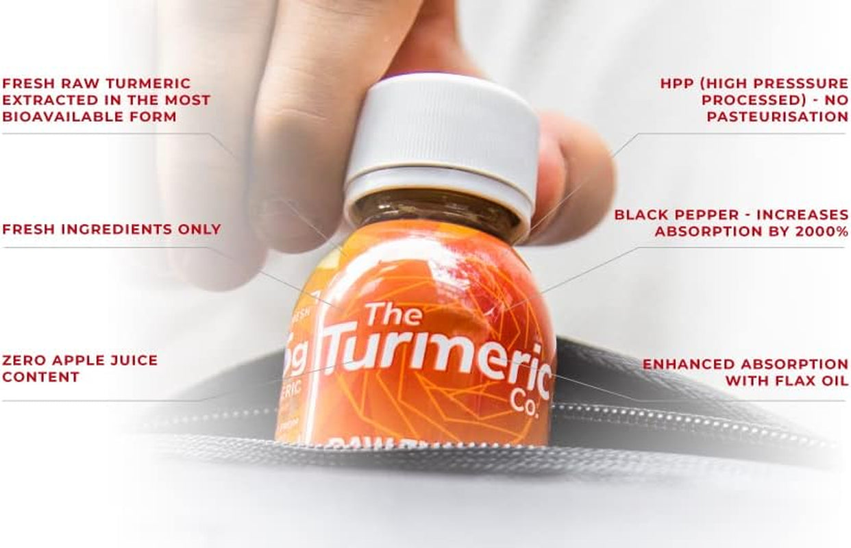 Turmeric, Ginger, Beetroot Shots - the Turmeric Co 7 Pack of Mixed Shots of Healthy, Vegan Shot Drinks, High Strength, Immune Support Made from Fresh Cold Pressed Turmeric and Ginger, Made in the UK