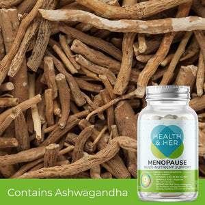 Health & Her Menopause Supplements for Women - Multi-Nutrient Wellbeing Support - Wellbeing for Menopause - 1 Month Supply, 60 Capsules - Vegan