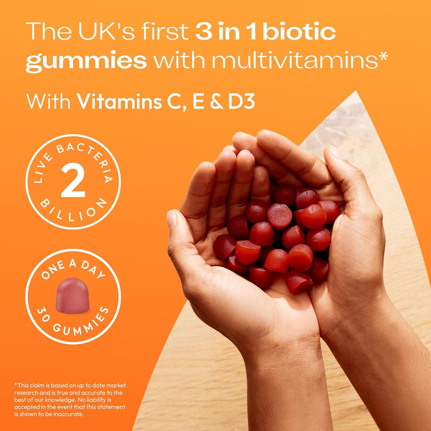 Bio-Kult 3In1 Gut Health Gummies for Kids | 2B CFU + Multivitamins | Strawberry Flavour | Ages 4+ | 30 Probiotic Gummies