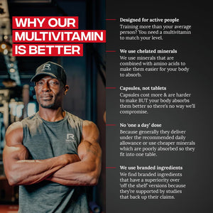 Reflex Nutrition Nexgen® Pro Multivitamins and Minerals for Immune Support (90 Caps) - for Active Lifestyles - Multi Mineral and Vitamins for Immune System - Vitamin D Magnesium Vitamin C Zinc