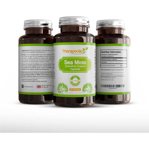 Sea Moss Capsules | Wild Harvested | 60 Veg Capsules | Full Spectrum | Chondrus Crispus | Premium Supplement | Vegan | No Binders, Fillers, Additives | UK Made