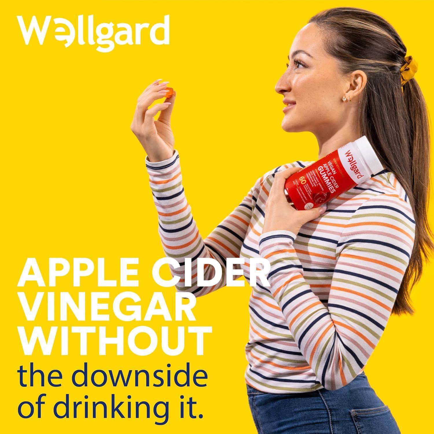 Wellgard Vegan Apple Cider Vinegar Gummies Gold Standard 1000Mg  with Vitamin C, Chromium and Pomegranate