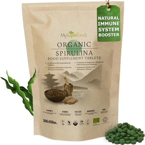 Spirulina Tablets | Organic | 300X500Mg | Natural Immune System Booster | Mysuperfoods