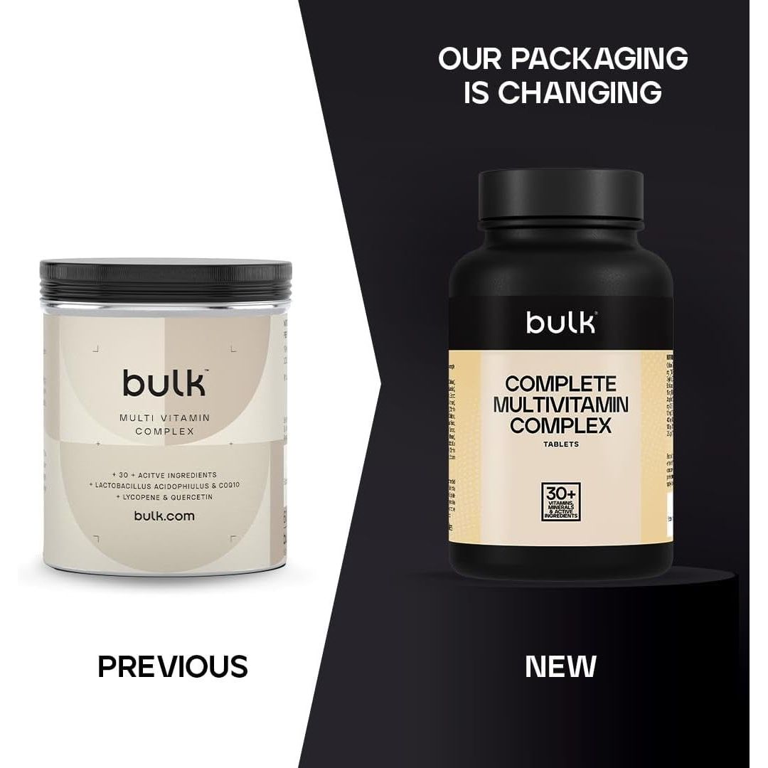 Bulk Complete Multivitamin Complex Tablets, 30 Vitamins, Minerals & Other Active Ingredients, Pack of 270, 270 Servings, Packaging May Vary