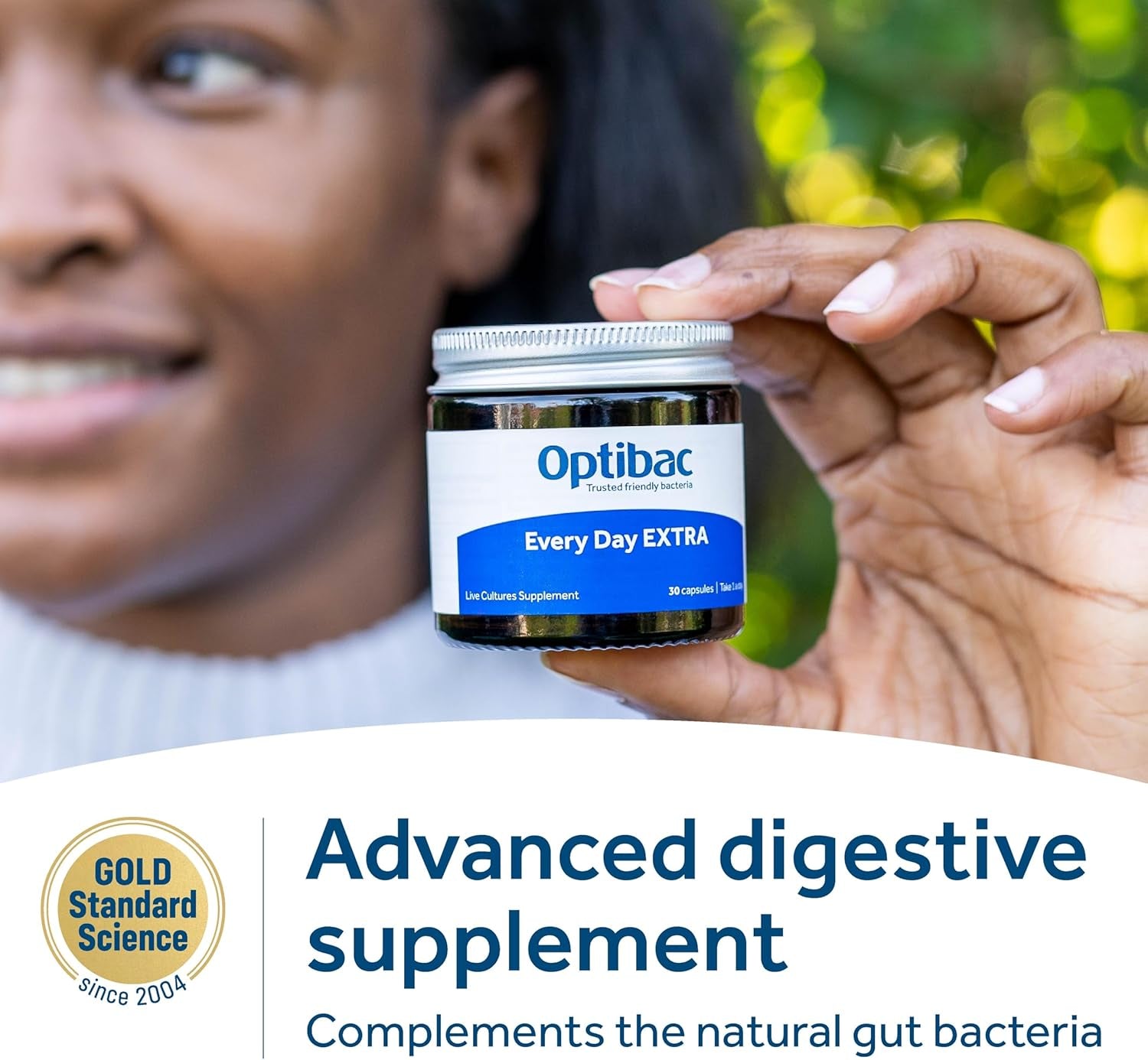 Optibac Probiotics Every Day Extra - High Strength Vegan Digestive Probiotic Supplement with 20 Billion Bacterial Cultures - 30 Capsules