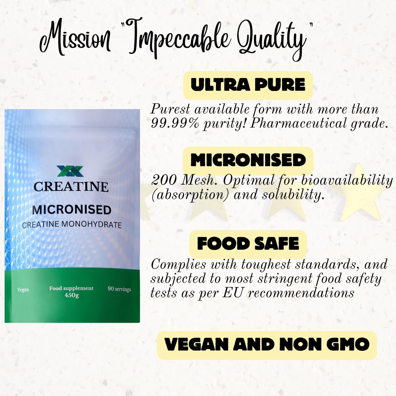 Premium 100% Pure Micronised Creatine Powder 400G. 80 Servings.. for Physical Performance and Muscle Power. Unflavoured.