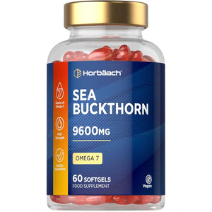 Sea Buckthorn Oil Capsules 9600Mg | High Strength Vegan Supplement | Source of Omega 7 Essential Fatty Acids | 60 Count | by Horbaach