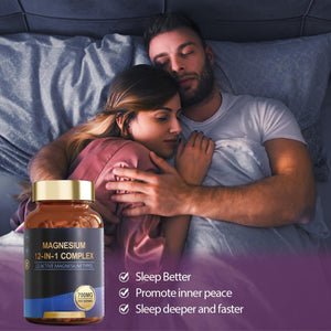 Magnesium Complex 12 in 1 Magnesium Supplement,Muscle,Heart Support,Vegan,Non-Gmo