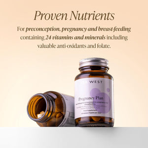 Zita West Pregnancy Plan Conception Vitamins - Preconception, Pregnancy & Breastfeeding Multivitamin - Including Folate - 30 Tablets (1 Month Supply)