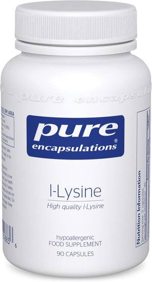 Pure Encapsulations L-Lysine 500Mg - Hypoallergenic Essential Amino Acid Supplement - 90 Vegetarian Capsules