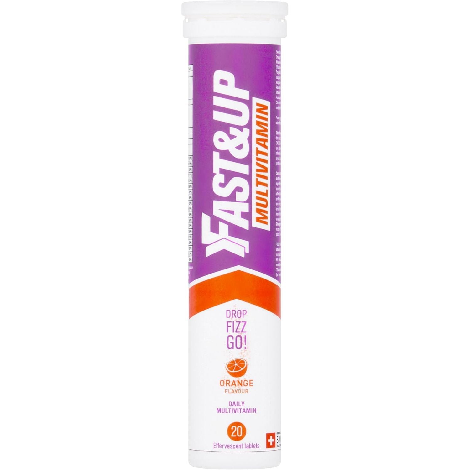 Fast&Up Multivitamin – Complete Multivitamin Supplement – All Day Energy – 20 Effervescent Tablets – Supports Immune System – Orange