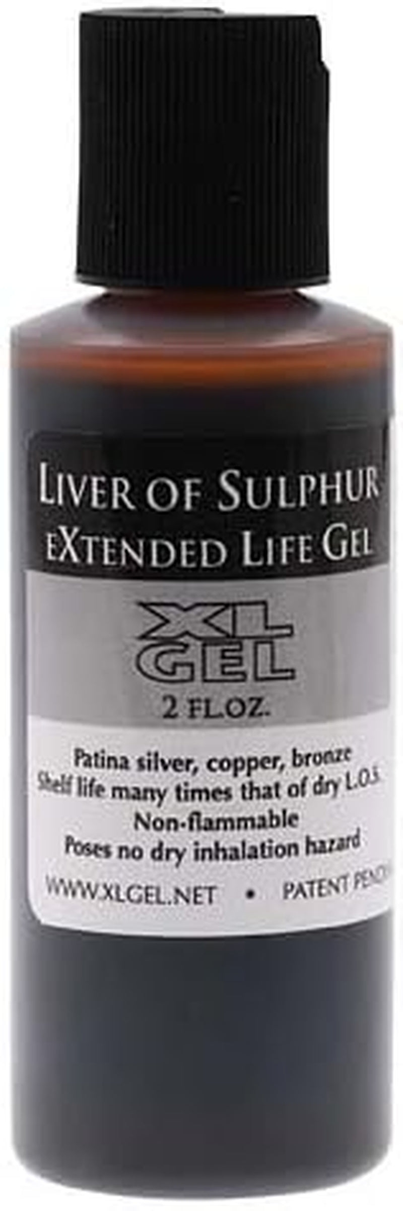 Extended Life Liver of Sulfur Patina Oxidation Gel 2 Ounces