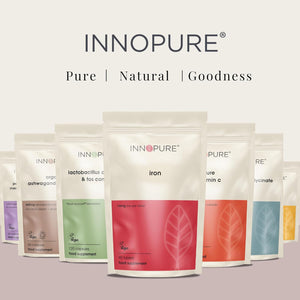 INNOPURE Iron Tablets High Strength 14Mg - Vegan Iron Supplements for Women and Men, Reduces Tiredness and Fatigue, 1 Daily Tablet (90 Count) UK Made