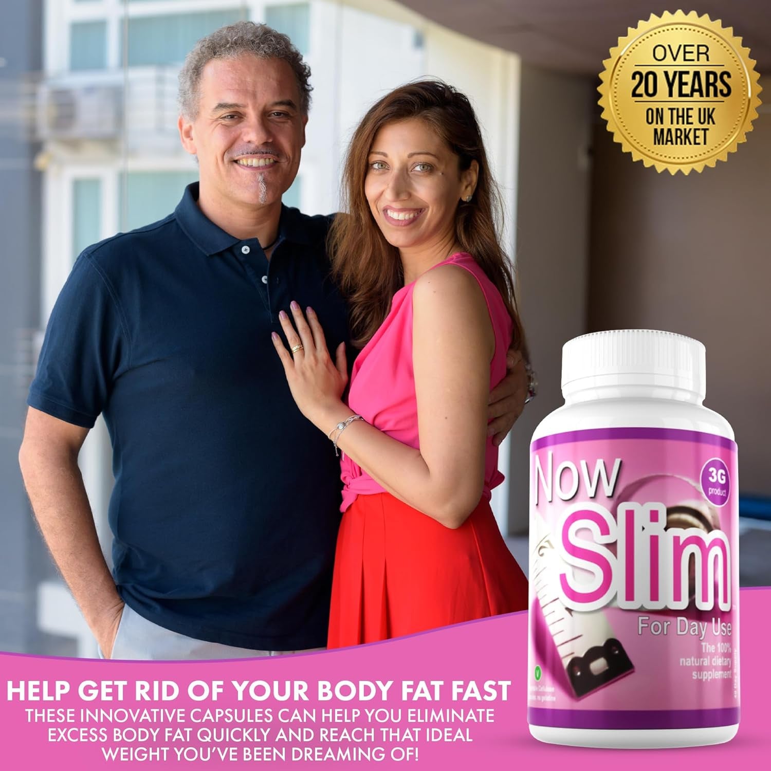 Now-Slim 3G Day-Time Fat Burner Slimming 84 Capsules– Natural Appetite Control & Metabolism Booster | L-Tyrosine, Green Tea & Energy Support – Vegan – Ideal for Workout & Active Lifestyle