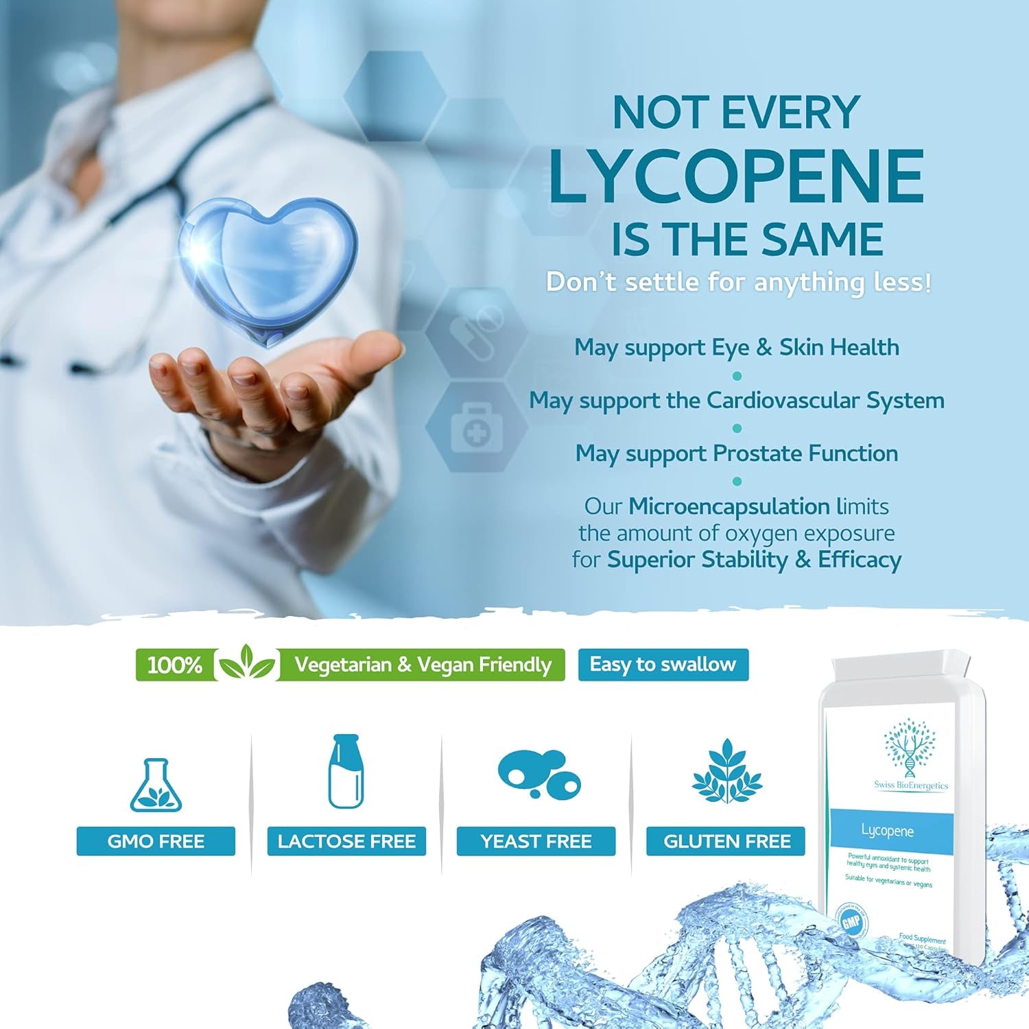Lycopene 15Mg, 120 Capsules – Special Targeted Release Antioxidant Supplement Support for Healthy Eye Function, Cardiovascular and Prostate Health