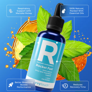 Savvy Touch Rocket Fuel: 100% Natural Sinus & Respiratory Support with Organic Active Manuka Honey 50Ml