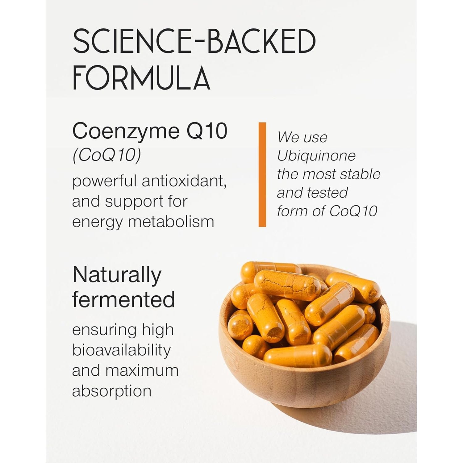 Coq10 Supplement - Coenzyme Q10 High Strength 200Mg - 60 Capsules - Heart Health & Antioxidant - Vegan Naturally Fermented Ubiquinone - Co Enzyme CQ10 High Absorption - UK Made