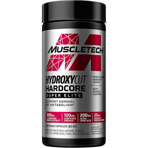Muscletech Hydroxycut Hardcore Super Elite, Weightloss, Slimming Pills, Immune System Vitamins - B12 & B6, Increase Alertness & Performance, Support Fat Metabolism, 100 Count