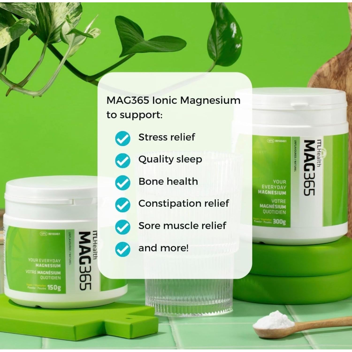 MAG365 Magnesium Citrate Powder - Highly Absorbable Magnesium Supplement - Unflavored 150G