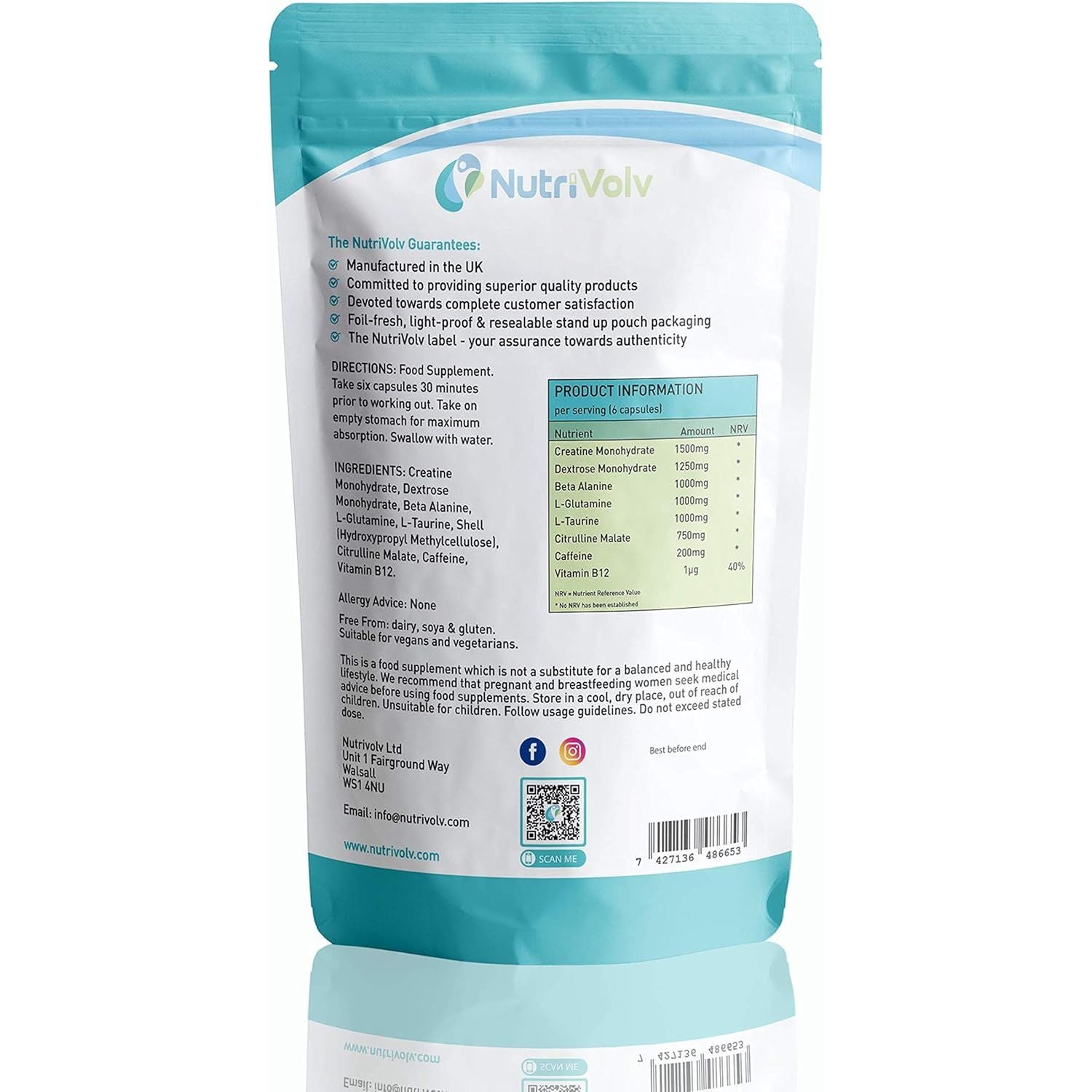 Evolution X Gym Pre Workout Supplement for Men 6700Mg High Strength, Energy & Muscle Growth | 1 Month Supply |180 Capsules