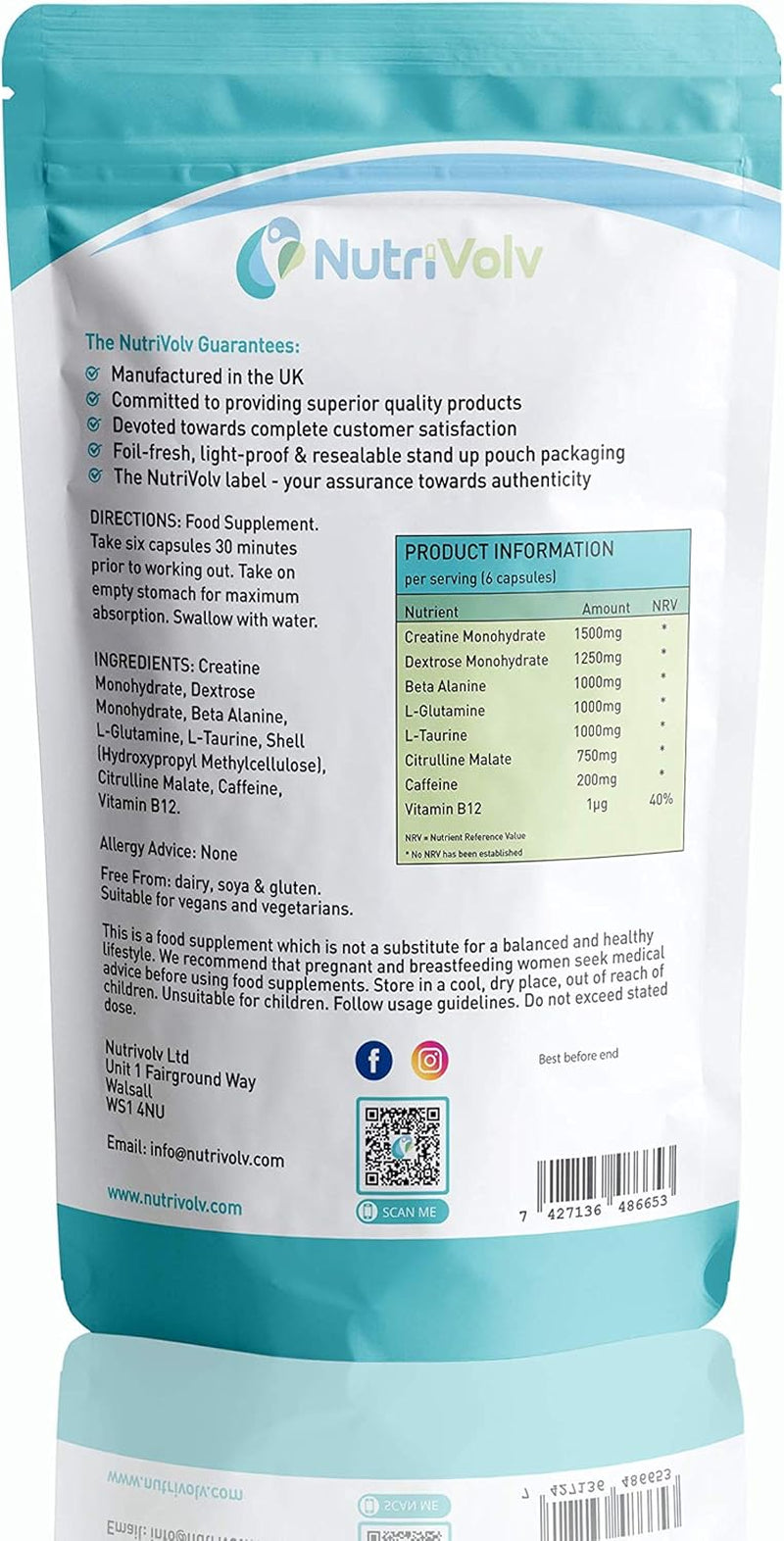 Evolution X Gym Pre Workout Supplement for Men 6700Mg High Strength, Energy & Muscle Growth | 1 Month Supply |180 Capsules
