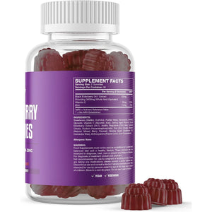 Freak Athletics Elderberry Gummies – Elderberry with Vitamins C & Zinc for Immunity Lift, 60 Vegan Multivitamin Gummies, Berry Flavour, Energy & Immune Support