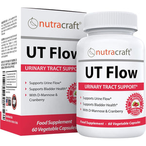 UT Flow #1 D-Mannose & Cranberry Urinary Tract Cleanse | High Strength Bladder & Kidney Health | 60 Vegetable Capsules
