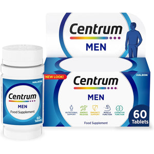 Centrum Men Tablets Multivitamin & Mineral Supplements, with 23 Essential Nutrients, Including Vitamin D, C, and Magnesium, 30 Ct