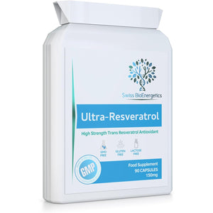Ultra-Resveratrol 150Mg 90 Capsules - High Strength 150Mg Trans Resveratrol - High Potency Targeted Release Antioxidant Supplement