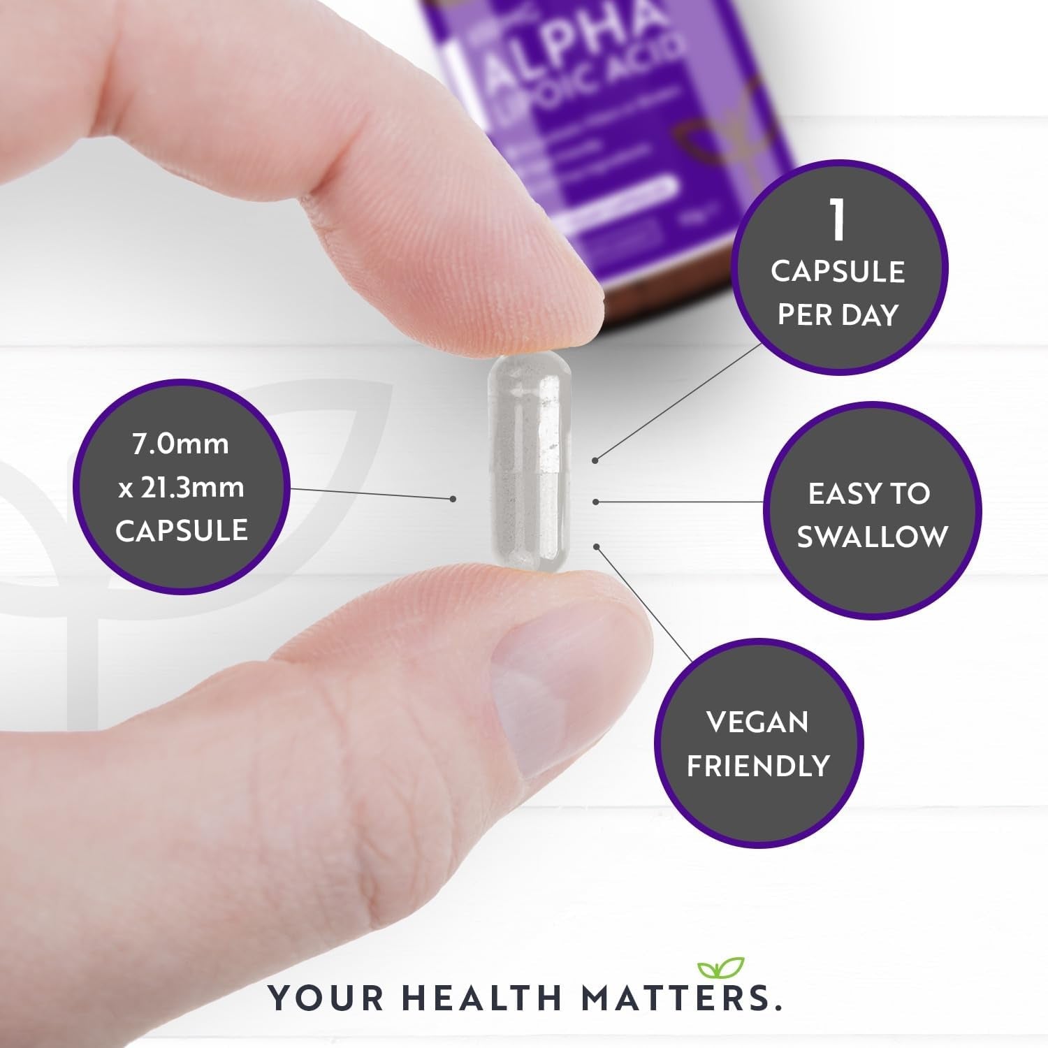 Alpha Lipoic Acid 650Mg – 120 High Strength ALA Vegan Friendly Capsules – 4 Month Supply – Alpha-Lipoic Acid – No Synthetic Binders or Fillers – Made in the UK by Nutravita