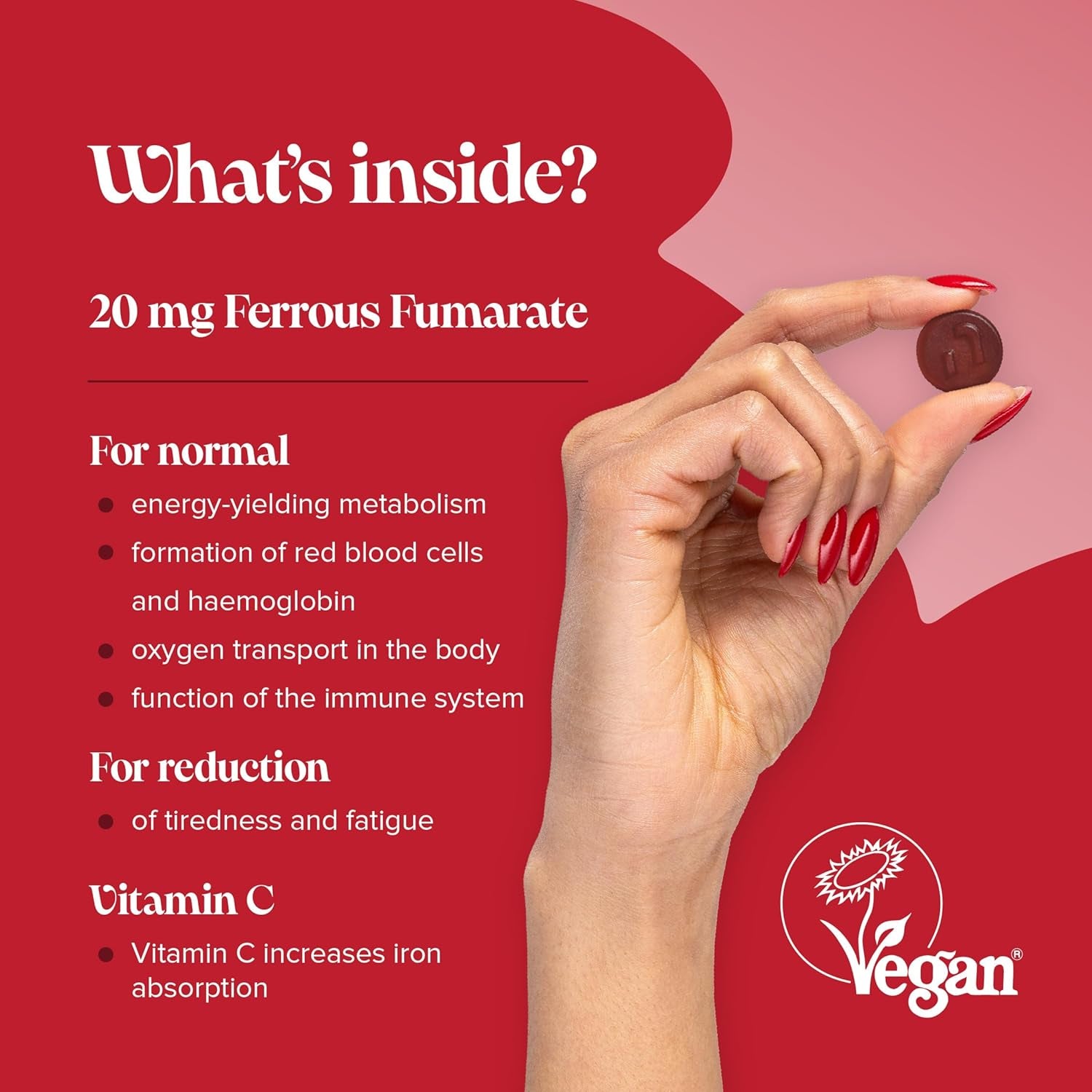 Iron Gummies with Vitamin C - 1-Month Supply - 20Mg High Strength Alternative to Iron Tablets & Drops - Supplements for Women & Men - Immune System & Energy Booster - Novomins