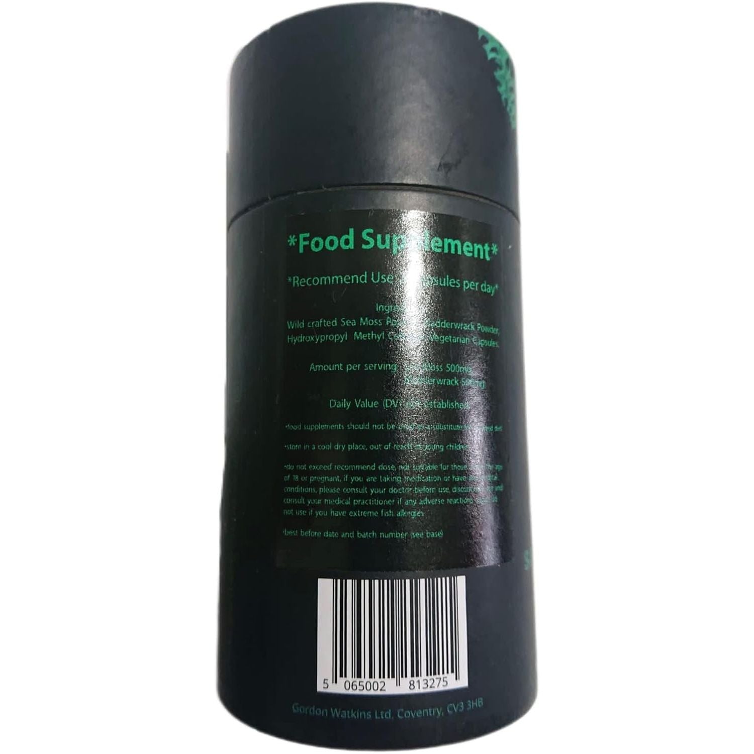 Sea Moss Capsules (1000Mg per Day) | 60 Vegan Capsules | Wildcrafted from Grenada (Also Known as Irish Moss) | Non GMO | Dr Sebi Approved (Sea Moss & Bladderwrack)