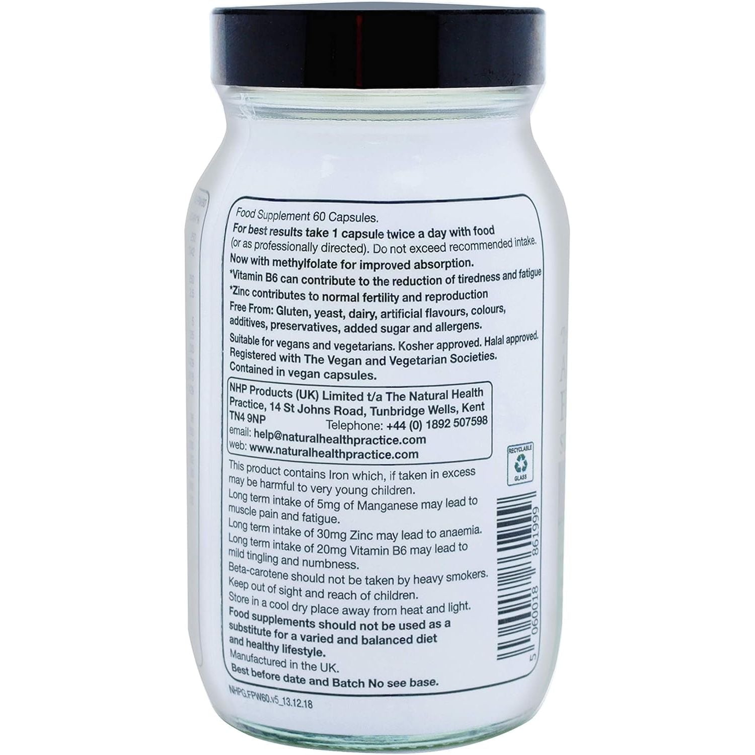 NHP Advanced Fertility Support for Women - Nutrients for Conception, IVF Support & Pregnancy, Scientifically Formulated with Active Vitamins & Minerals for Optimal Fertility Health 60 Vegan Capsules