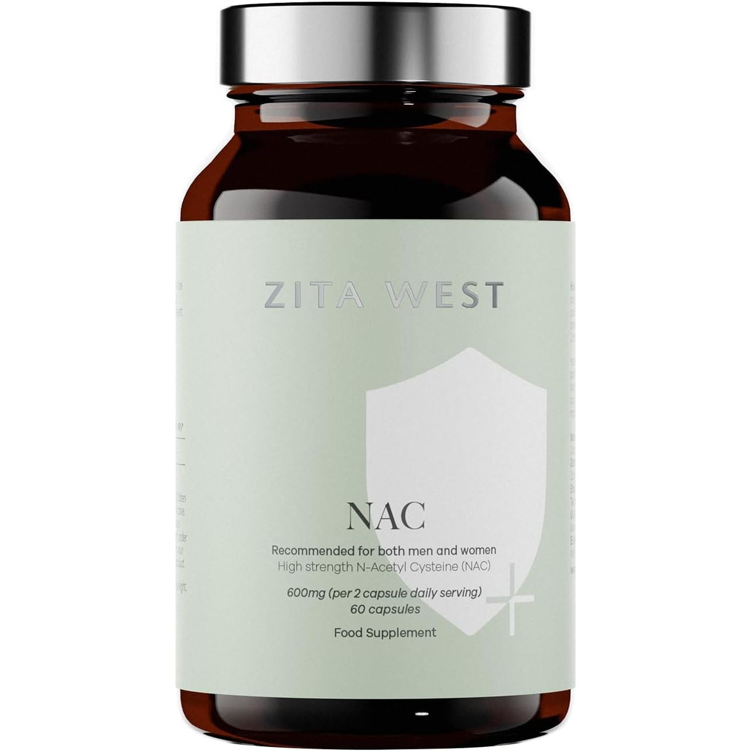 Zita West - High Strength N-Acetyl Cysteine (NAC) 600Mg per 2 Capsules - Premium Nutritional Supplement for Men and Women - 60 Vegan Capsules (1 Month Supply)