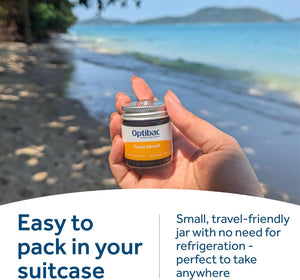 Optibac Probiotics Travel Abroad - Highly Researched Vegan Digestive Probiotic Supplement - Expertly Formulated for Travel & a Range of Climate Conditions - with Saccharomyces Boulardii - 20 Capsules
