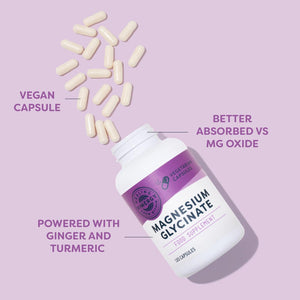 Vimergy Pure Magnesium Glycinate Supplement – High Strength Magnesium 310 Mg – Supports Sleep, Energy & Reduces Fatigue – Stomach-Friendly Supplements Not Malate or Citrate – Made in USA