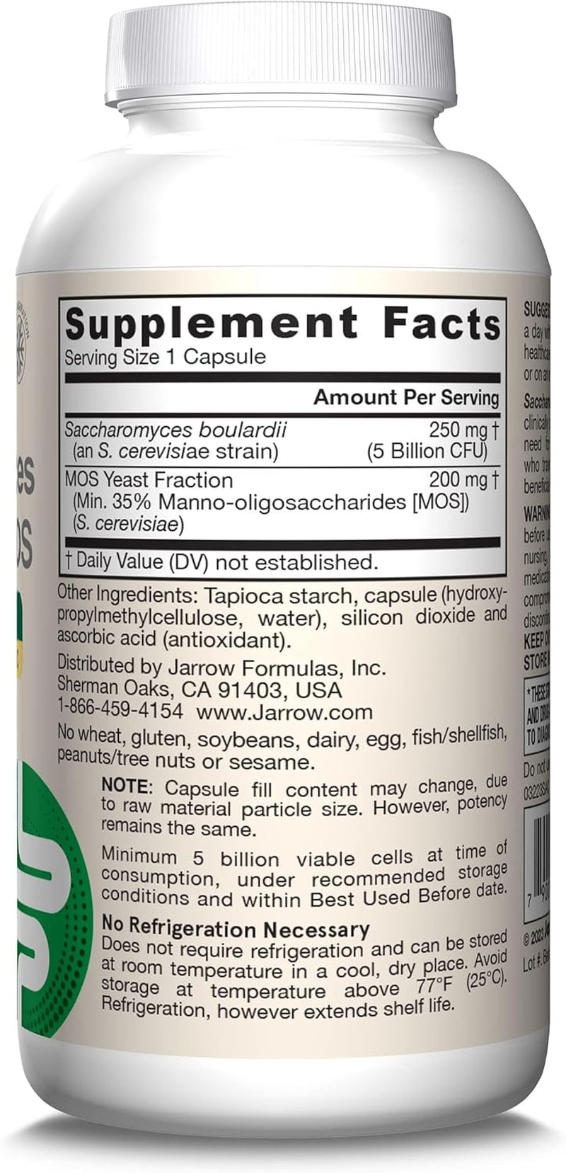 Jarrow Formulas Vegan Saccharomyces Boulardii + MOS - 90 Vcaps