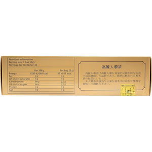 Dai Wang Pharmaceutical Co Ltd - Korean Ginseng Tea. Using High Grade Roots from 6-Year-Old Ginseng. Each Sachet Contains Extract from 1800Mg Panax Ginseng Root, or 80Mg/G Saponin. Box of 42 Sachets