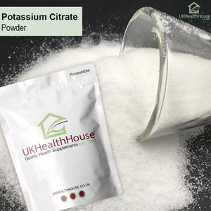 Ukhealthhouse Potassium Citrate, Vegan Powder - High Strength Electrolytes Support Superior & Absorption Great Keto and Fasting No Dairy or Gluten UK (250G)