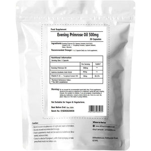 Ukhealthhouse Evening Primrose Oil Capsules - 500Mg - High Strength - 45Mg GLA (30) - High Strength Omega 6 GLA Content Great for Skin Immune System