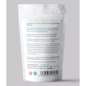 Magnesium Glycinate 500Mg Supplements as Bisglycinate, 120 Vegan Capsules, High Absorption / Bioavailability - 100Mg Elemental, UK Made