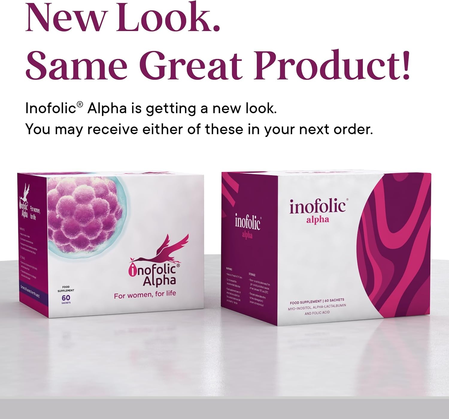 Inofolic Alpha – 4000Mg Myo-Inositol PCOS Supplement for Women – Hormonal Balance, Fertility & Ovulation Support – 100Mg Alpha-Lactalbumin, 400Ug Folic Acid – 60 Sachets - 1 Month Supply