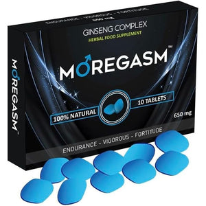 MOREGASM™ - Unleash More Longer | More Harder, More Stronger Performance | Stamina Endurance Booster Blue Herbal Supplement Tablets for Men | 10 Ginseng Tablets