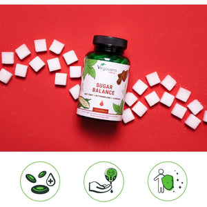 Vegavero Blood Sugar Control | Chromium Picolinate, Ceylon Cinnamon Extract, Momordica Charantia and Gymnema Sylvestre Extract | Blood Glucose Metabolism* | 120 Capsules | Vegan