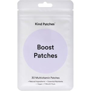 Kind Patches | Boost Patches | Daily Energy & Immune Function Support | Botanical Plant-Based Formula with Vitamins D3, a & B5 | 30 Vegan Patches