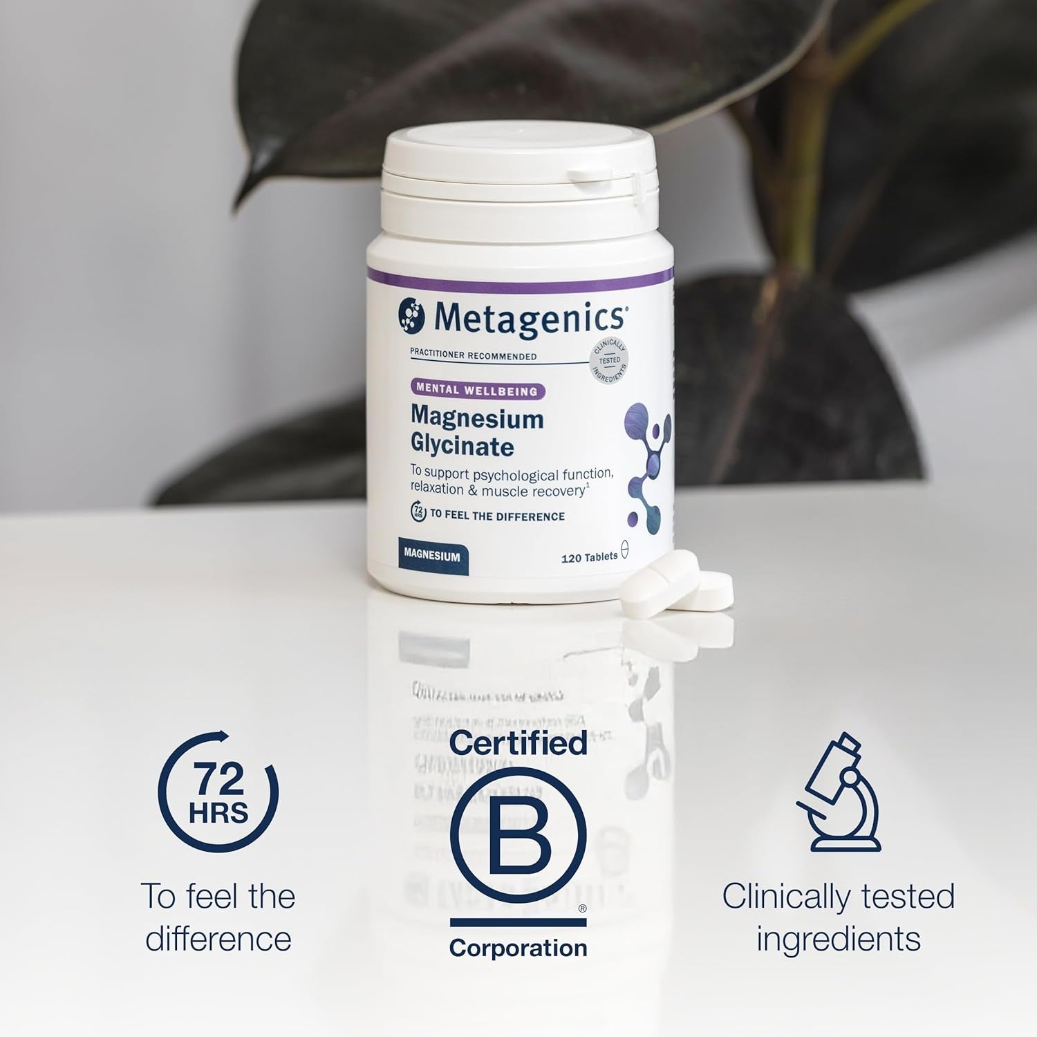 Metagenics Magnesium Glycinate 100Mg - High Strength Supplement - Sleep Support - Easily Absorbable, Gentle on Digestion - 120 Tablets