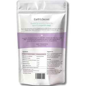 Earth'S Secret Sleep – Award Winning Saffron Extract & Tart Cherry Formula for Restful Sleep – Passionflower, Chamomile & Lavender – Non-Gmo, Filler-Free, Made in the UK Sleep Aid - 60 Vegan Capsules