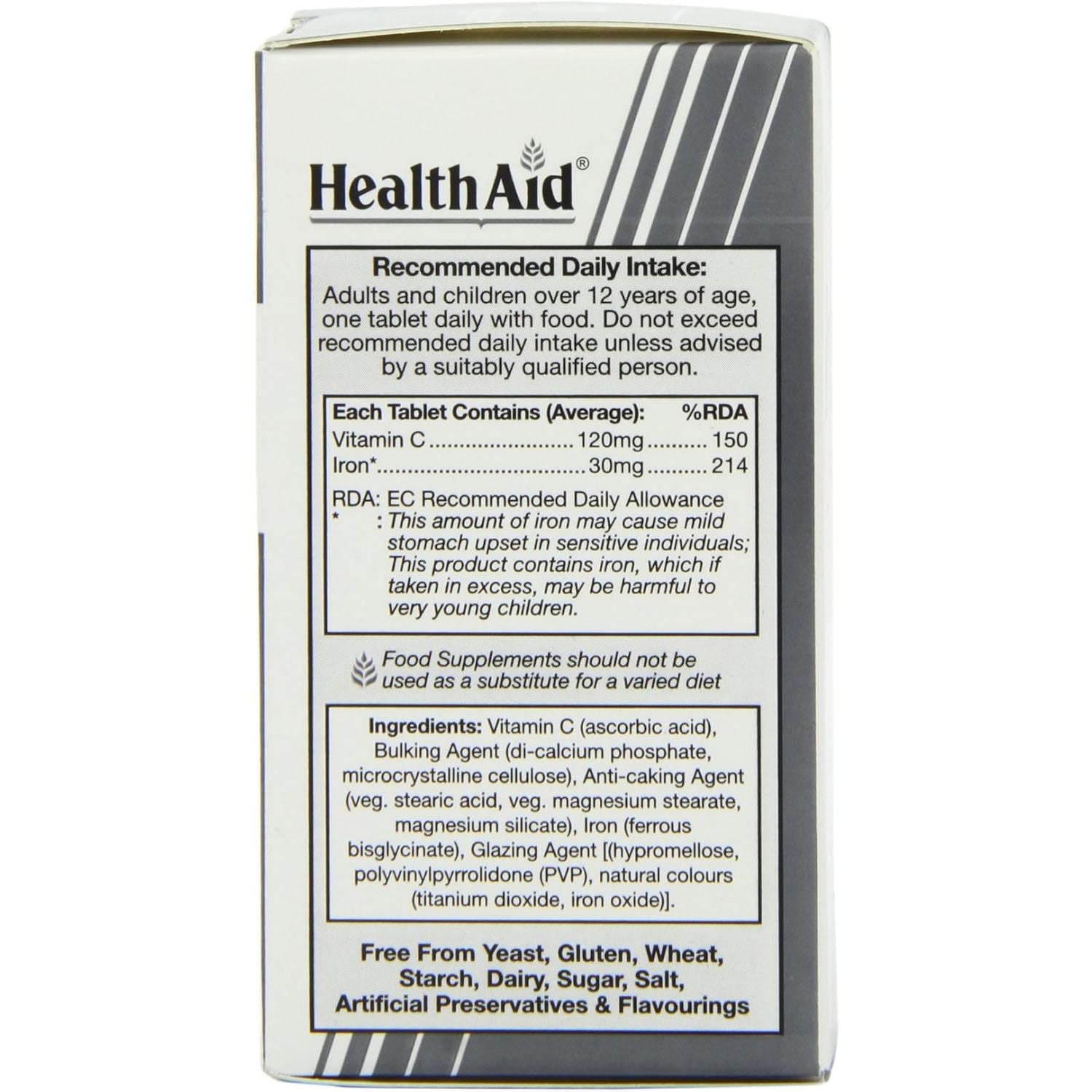 Healthaid Iron Bisglycinate - 30 Vegetarian Tablets